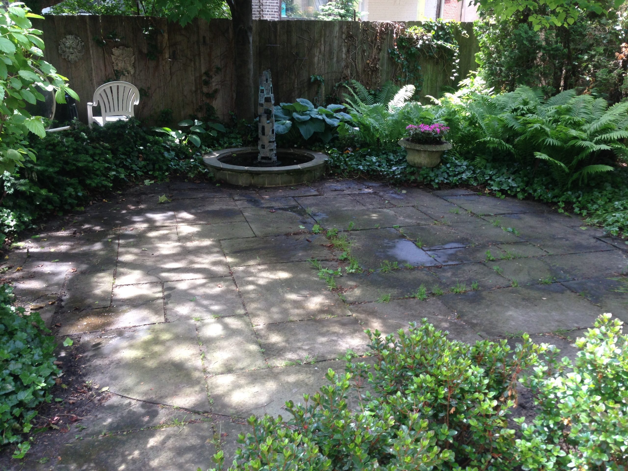 Lincoln Park Patio Pressure Washing Before